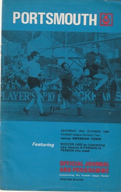 Portsmouth v Swindon Town 25-Oct-1969