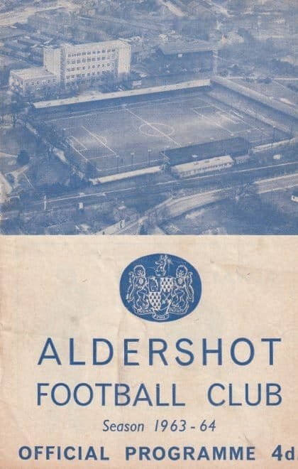 Aldershot v Swindon Town 25-Jan-1964
