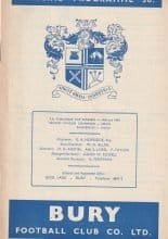 Bury v Swindon Town 06-Feb-1960