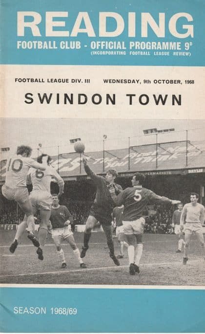 Reading v Swindon Town 09-Oct-1968