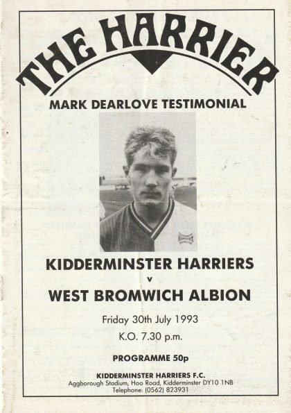 Kidderminster Harriers v West Bromwich Albion  30-Jul-1993