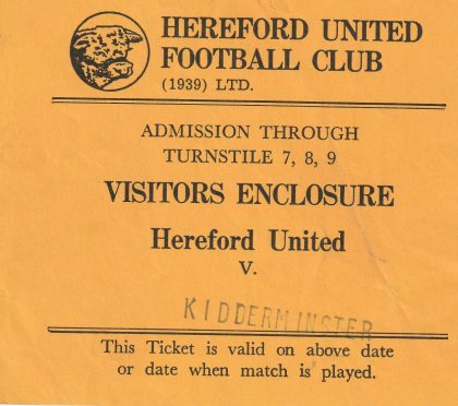 Hereford United v Kidderminster Harriers 19-Apr-1989