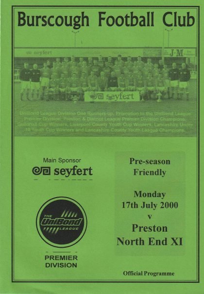 Burscough v Preston North End XI 17-Jul-2000