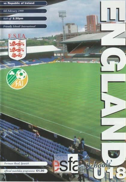England Schoolboys v Republic of Ireland Schoolboys 06-Feb-1999