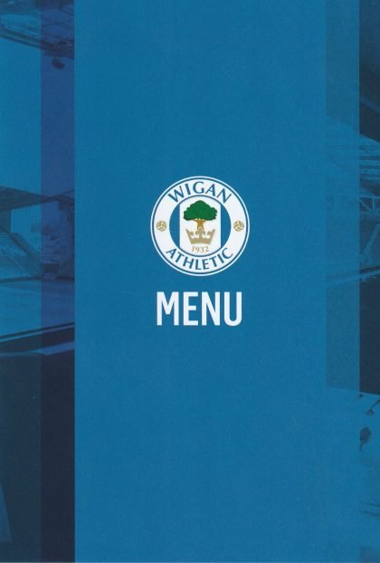 Menu - Wigan Athletic v Bolton Wanderers 02-Apr-2022