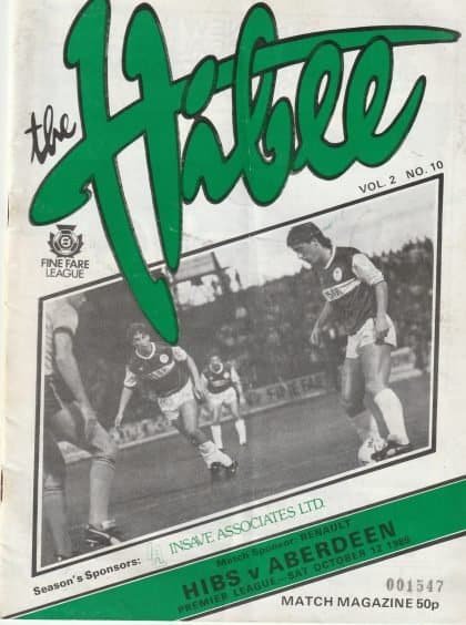 Hibernian v Aberdeen  12-Oct-1985