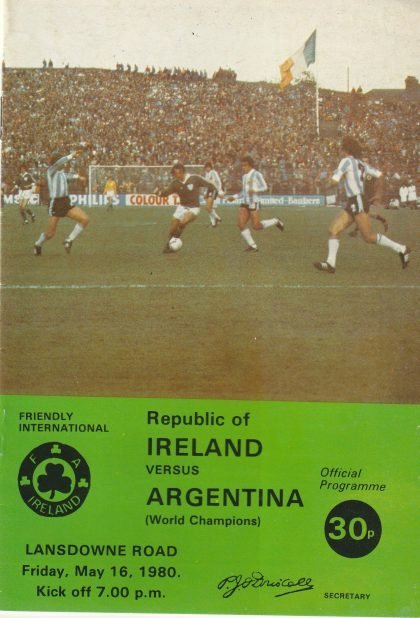 Republic of Ireland v Argentina  16-May-1980
