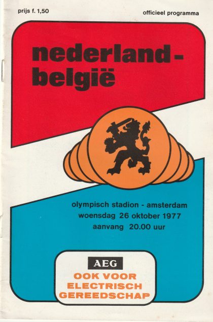 Holland v Belgium 26-Oct-1977