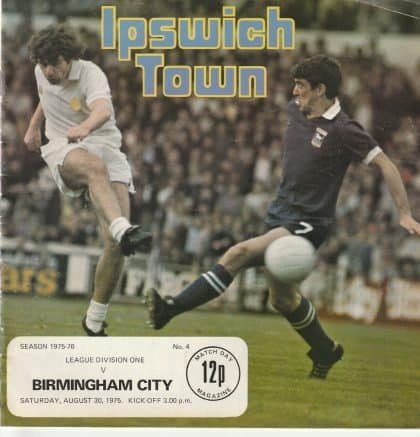 Ipswich Town v Birmingham City 30-Aug-1975