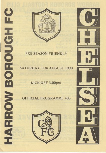 Harrow Borough v Chelsea   11-Aug-1990