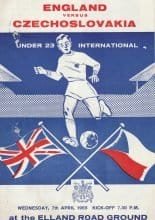 England u23 v Czechoslovakia u23 07-Apr-1965