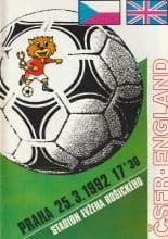 Czechoslovakia v England 25-Mar-1992