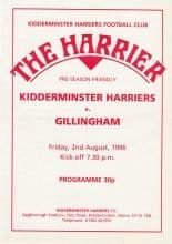 Kidderminster Harriers v Gillingham  02-Aug-1996