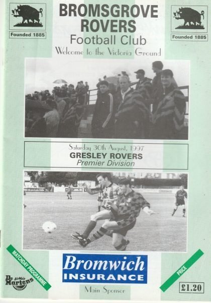 Bromsgrove Rovers v Gresley Rovers  30-Aug-1997