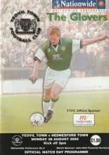 Yeovil Town v Hednesford Town  28-Aug-2000