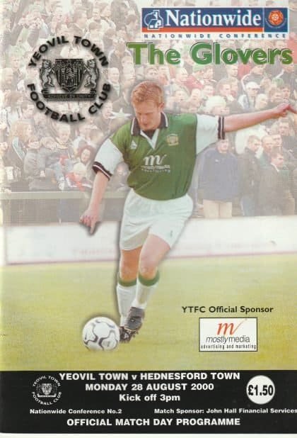 Yeovil Town v Hednesford Town  28-Aug-2000
