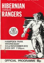 Hibernian v Glasgow Rangers 22-Nov-1972