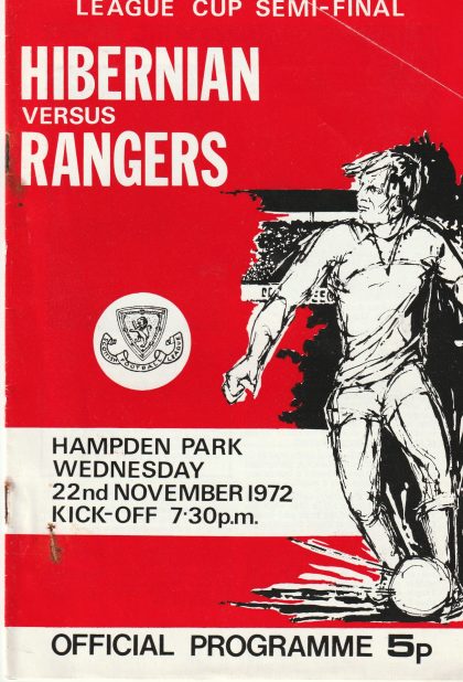 Hibernian v Glasgow Rangers 22-Nov-1972