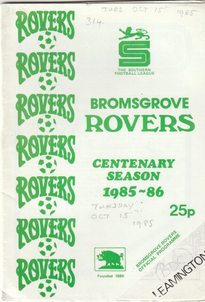 Bromsgrove Rovers v Leamington   15-Oct-1985