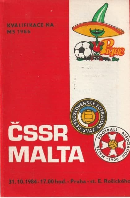 Czechoslovakia v Malta  31-Oct-1984