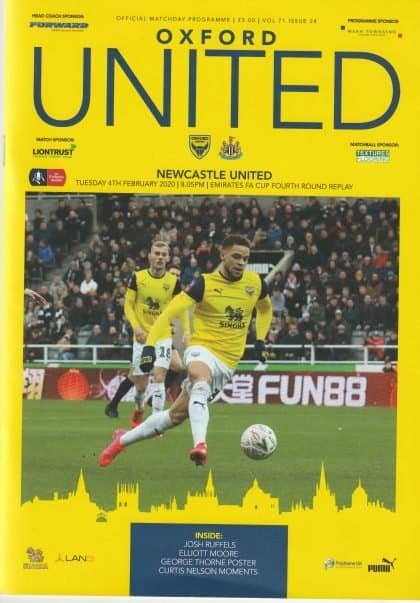 Oxford United v Newcastle United  04-Feb-2020