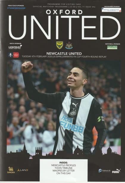 Oxford United v Newcastle United  04-Feb-2020