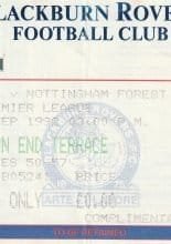 Blackburn Rovers v Nottingham Forest  05-Sep-1992