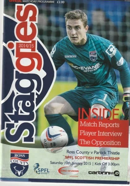 Ross County v Partick Thistle  10-Jan-2015