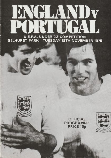 England u23 v Portugal u23 18-Nov-1975