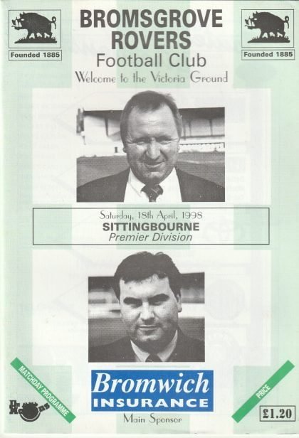 Bromsgrove Rovers v Sittingbourne  18-Apr-1998