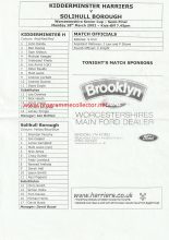 Kidderminster Harriers v Solihull Borough  18-Mar-2002