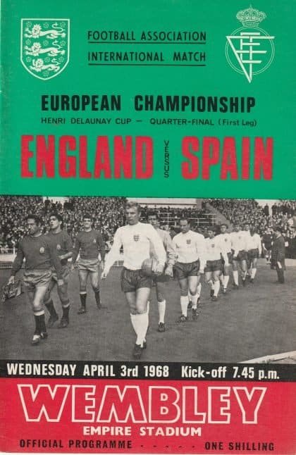 England v Spain  03-Apr-1968