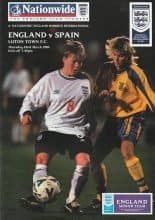 England Ladies v Spain Ladies 22-Mar-2001