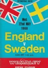England v Sweden   22-May-1968
