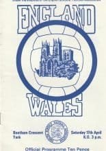 England Schoolboys v Wales Schoolboys 17-Apr-1976