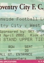 Coventry City v West Bromwich Albion 01-Apr-2002