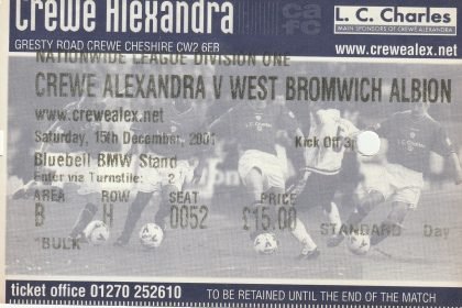 Crewe Alexandra v West Bromwich Albion   15-Dec-2001