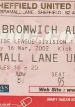 Sheffield United v West Bromwich Albion 16-Mar-2002