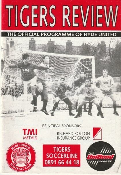 Hyde United v Winterton Rangers  09-Sep-1995