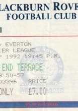 Blackburn Rovers v Everton 15-Sep-1992