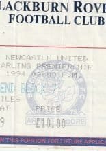 Blackburn Rovers v Newcastle United 19-Feb-1994