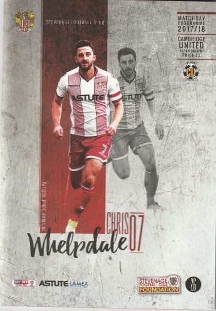 Stevenage v Cambridge United  14-Apr-2018