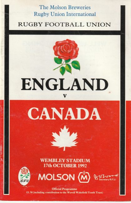 England v Canada 17-Oct-1992