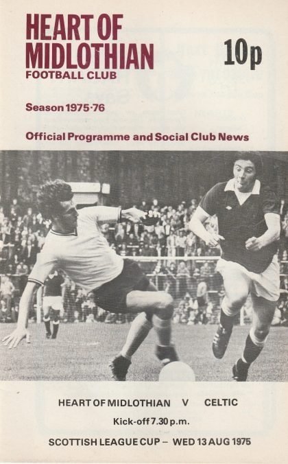 Heart of Midlothian v Glasgow Celtic 13-Aug-1975