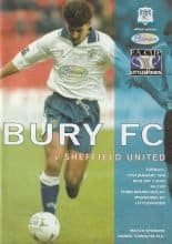 Bury v Sheffield United 13-Jan-1998