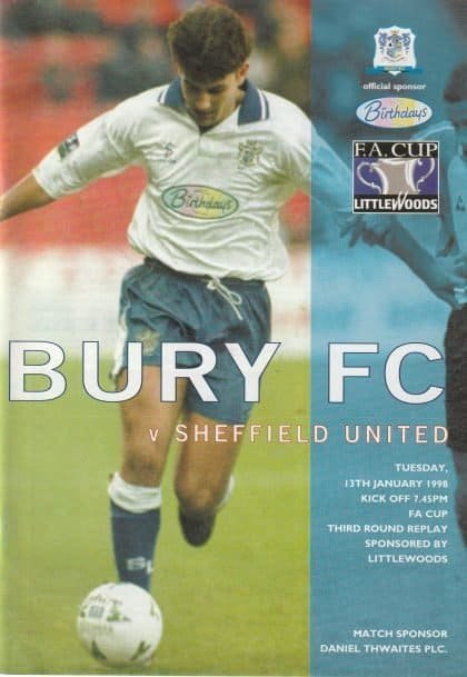 Bury v Sheffield United 13-Jan-1998