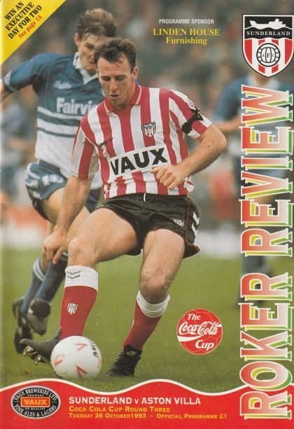 Sunderland v Aston Villa 26-Oct-1993