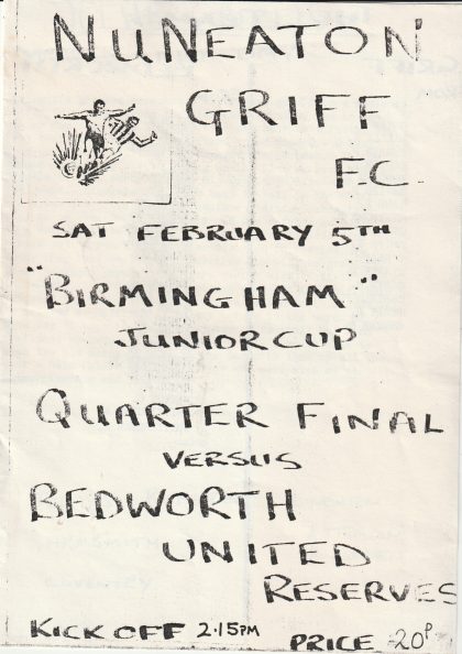 Nuneaton Griff v Bedworth United Reserves  05-Feb-????