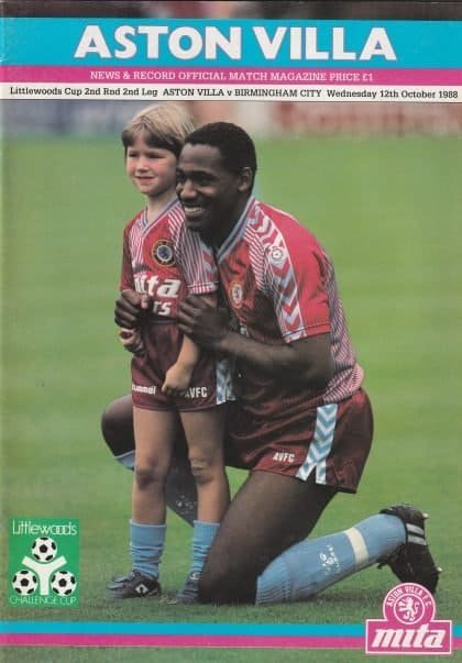 Aston Villa v Birmingham City 12-Oct-1988