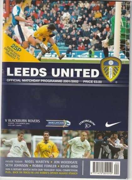 Leeds United v Blackburn Rovers  17-Mar-2002